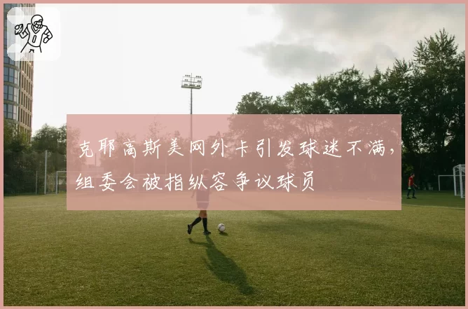 克耶高斯美网外卡引发球迷不满，组委会被指纵容争议球员
